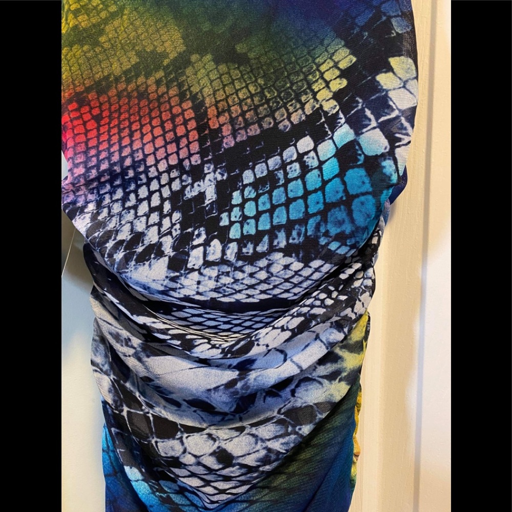 Boston Proper Snakeskin Mesh Multiple Color Dress - Picture 6 of 6